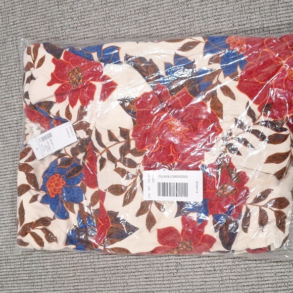 Floral NEW Sweetheart Neck Blouson Sleeves Cottagecore Boho Babydoll Dress XL - Picture 3 of 5